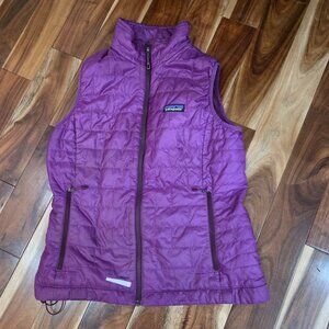 Patagonia Women’s Nano Puff Vest M – Purple Lightweight Insulated